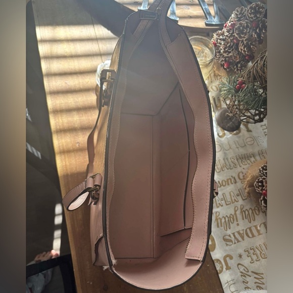 MICHAEL KORS Sally Saffiano Leather and Logo Tote Bag Authentic Purse - Picture 5 of 6